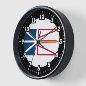 Newfoundland Flagsグラフィックダイヤル 壁時計 (傾斜)