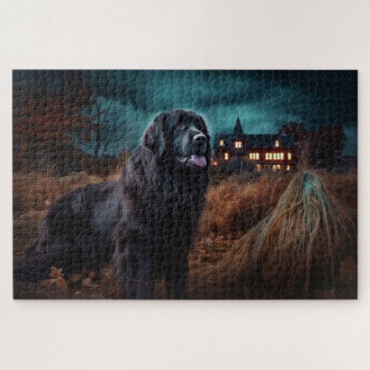 Newfoundland Halloween Scary  ジグソーパズル (横)