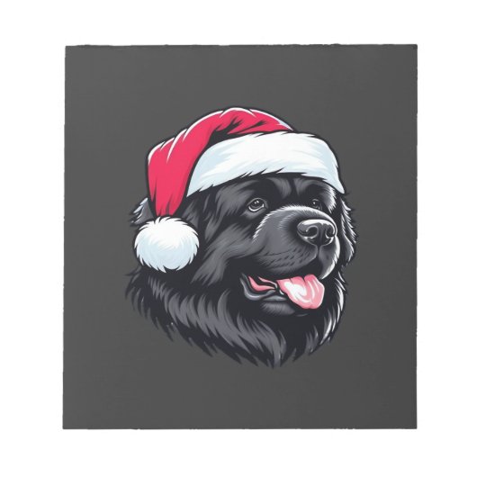 Newfoundland in a Santa Hat Classic T-Shirt ノートパッド (正面)
