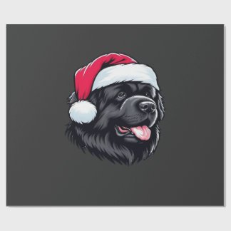 Newfoundland in a Santa Hat Classic T-Shirt ラッピングペーパー