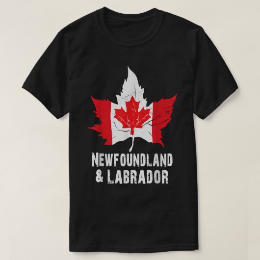 Newfoundland Labrador Canada Canada Flag Tシャツ (デザイン正面)