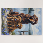 Newfoundland Lakeside Iris Art ジグソーパズル (横)