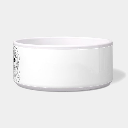 Newfoundland Minimalist Line Art personalized bowl ボウル (右)