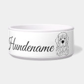 Newfoundland Minimalist Line Art personalized bowl ボウル (正面)