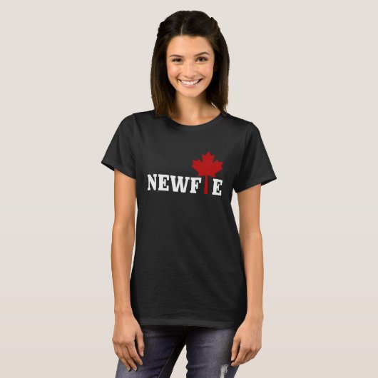 Newfoundland Newfie Maple Leaf Canada Canadian Fla Tシャツ (正面フル)