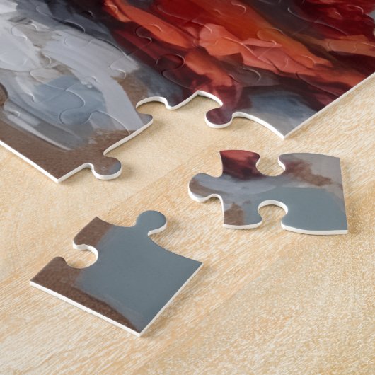 Newfoundland Quiet Christmas Night Guardian Hat ジグソーパズル (側面)