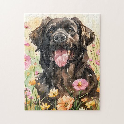 Newfoundland Watercolor Puzzle ジグソーパズル (縦)