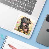 Newfoundland Watercolor Sticker シール (ノートパソコンとiPhone)