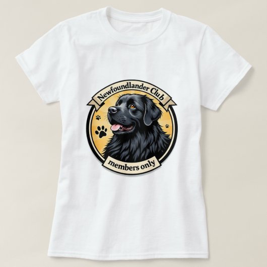 Newfoundlander 'クラブ – メンバーのみ' tシャツ (デザイン正面)