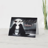 Newfsとサンタシルエットクリスマス シーズンカード (正面)