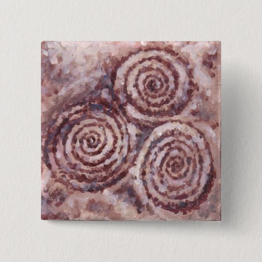 Newgrangeの螺線形ボタン 缶バッジ (正面)