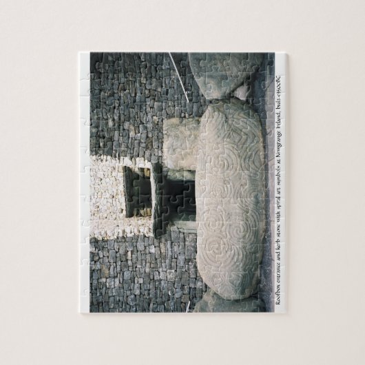 Newgrangeアイルランド3500BCの古代螺線形の芸術の石 ジグソーパズル (縦)