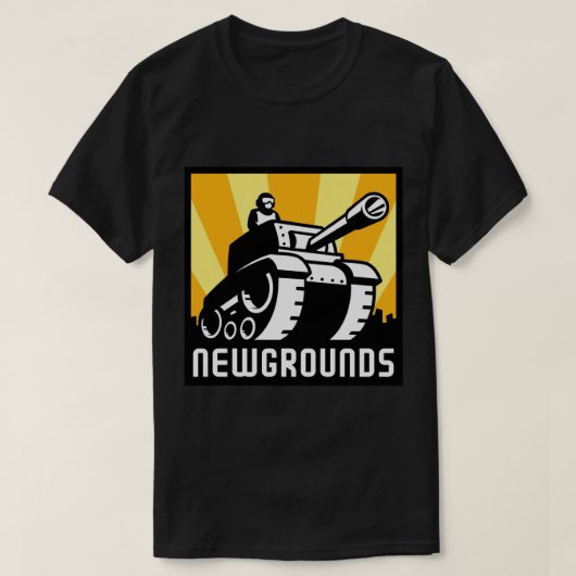 Newgroundsロゴアートワークポスター Tシャツ (デザイン正面)