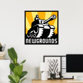 Newgroundsロゴアートワーク ポスター (ホームオフィス)