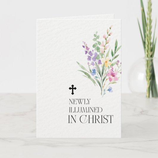 Newly Illumined in Christ Baptism Card プログラム (正面)