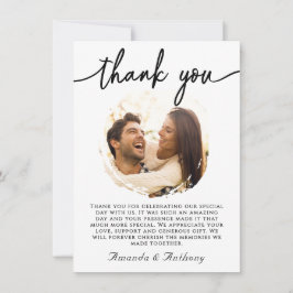 Newly Wed Couple Photo Thank You Card サンキューカード