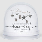 Newly weds first christmas married personalized (正面)