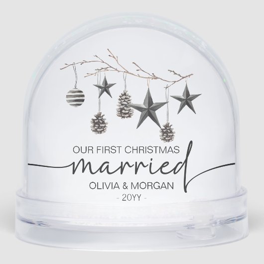 Newly weds first christmas married personalized (裏面)
