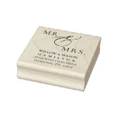 Newly Weds Return Address Wedding Stamp ラバースタンプ (スタンプ)