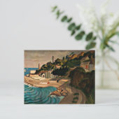 Newlyn, Looking to Mousehole - Currie art ポストカード (スタンド正面)