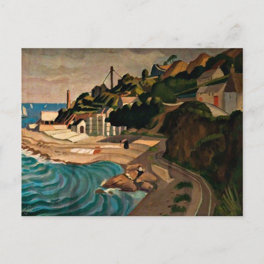 Newlyn, Looking to Mousehole - Currie art ポストカード (正面)