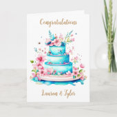 Newlywed Congratulations | Wedding Cake  カード (正面)