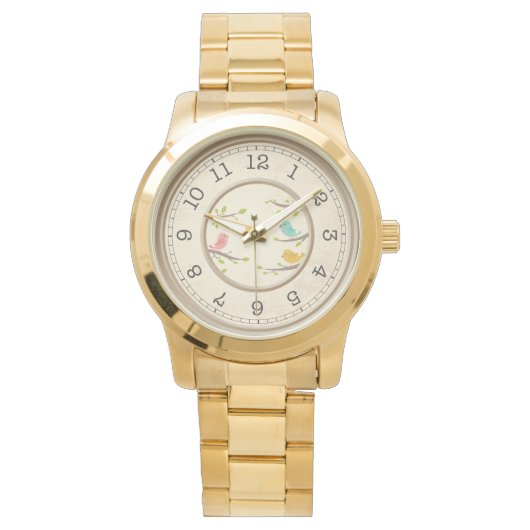 Newlywed Engagement Gift Watch - Vintage Gold Time 腕時計 (正面)