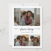 Newlywed First Christmas Forever Merry Photo シーズンカード (正面)