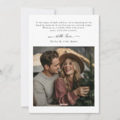 Newlywed First Christmas Forever Merry Photo シーズンカード (裏面)