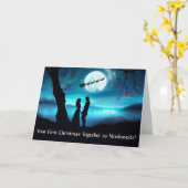 Newlywed First Christmas Together Married Couple カード (黄色い花)