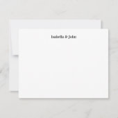 Newlywed Modern Minimalist Couple ノートカード (正面)