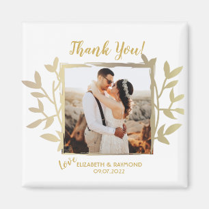 Newlywed Photo Thank You's 結婚 Frame(新着写真ありがとうございまし マグネット
