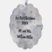 Newlywed’s First Christmas Keepsake オーナメントカード (左)