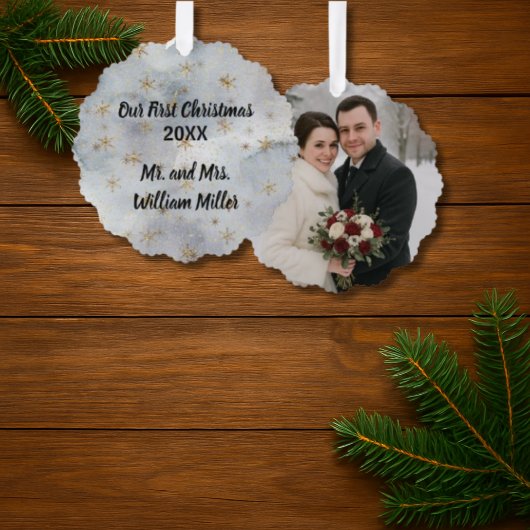 Newlywed’s First Christmas Keepsake オーナメントカード