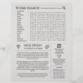 Newlywed Times Newspaper Wedding Program  チラシ (裏面)