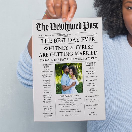 Newlywed Times Newspaper Wedding Program  チラシ