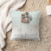 Newlywedsこの瞬間を思い出すフォトオーバーレイ クッション (ブランケット)