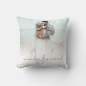 Newlywedsこの瞬間を思い出すフォトオーバーレイ クッション (正面)