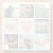 Newlywedsの写真カスタムを作成結婚する ガラスコースター (裏面)