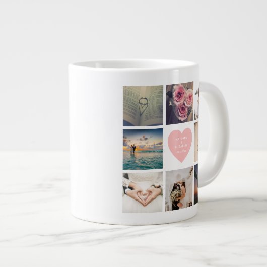 Newlywedsの写真カスタムを作成結婚する ジャンボコーヒーマグカップ (正面右)