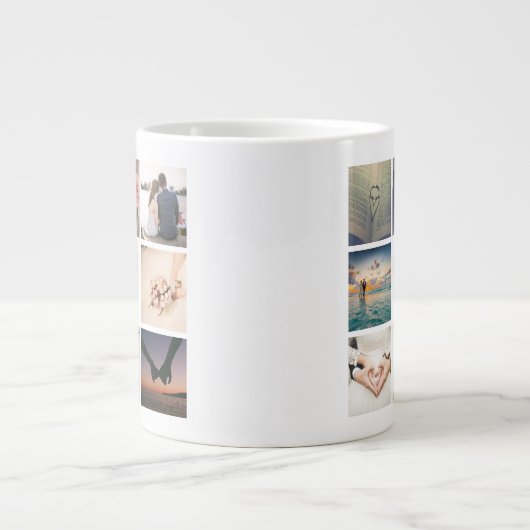 Newlywedsの写真カスタムを作成結婚する ジャンボコーヒーマグカップ (正面)