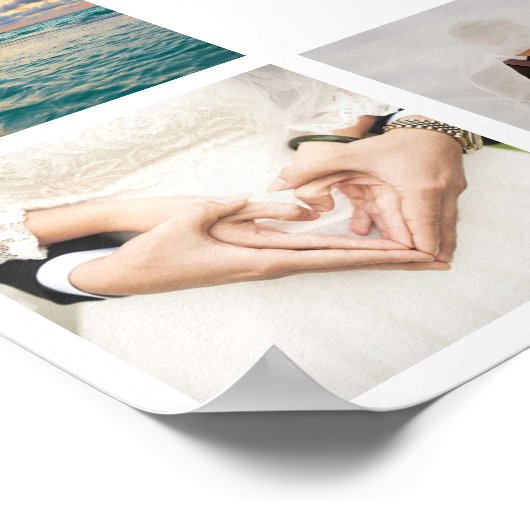 Newlywedsの写真カスタムを作成結婚する ポスター (角)