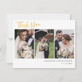Newlywedsの写真結婚コラージュありがとう ノートカード (正面)