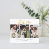 Newlywedsの結婚写真Thank You Budget Card (スタンド正面)