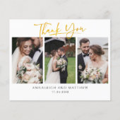 Newlywedsの結婚写真Thank You Budget Card (正面)