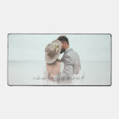 Newlywedsフォトオーバーレイこの瞬間を覚える デスクマット (正面)
