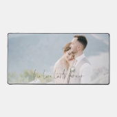 Newlywedsフォトオーバーレイ永遠に続く真の愛 デスクマット (正面)