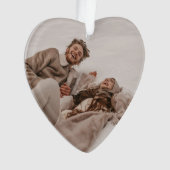 newlyweds初めてのクリスマスエレガントスクリプモダント オーナメント (正面)