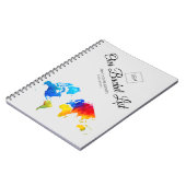 Newlyweds BUCKET LISTワールドトラベルマップテーマ ノートブック (左側)