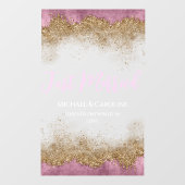 Newlyweds Car Pastel Lilac Rock Design ウィンドウサイン (シート)